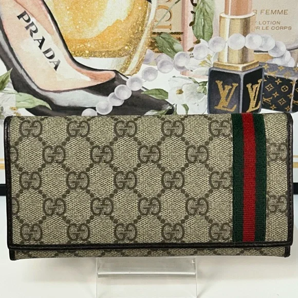 GUCCI Sherry Line Monogram Continental Wallet 😍❤️ - Picture 15 of 17